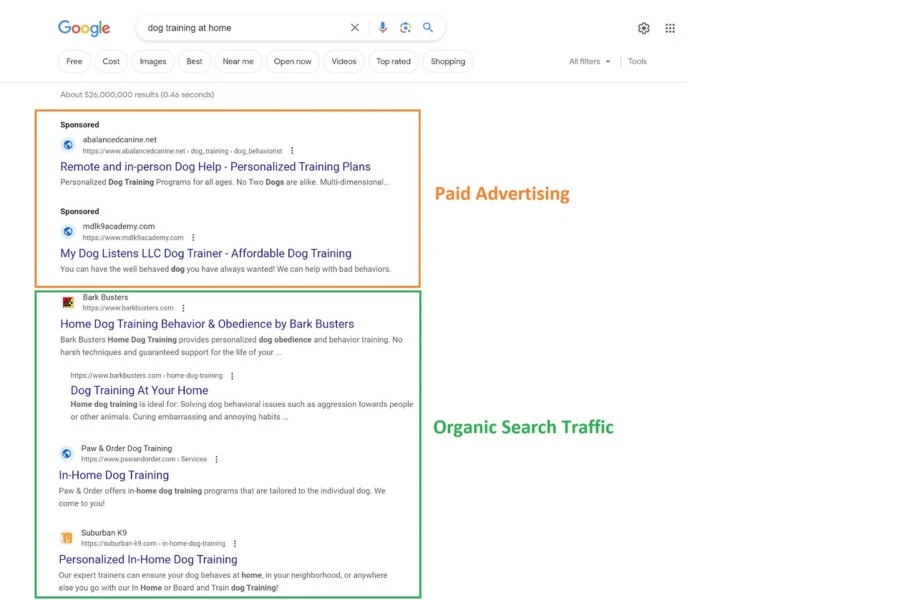 Organic Search Traffic