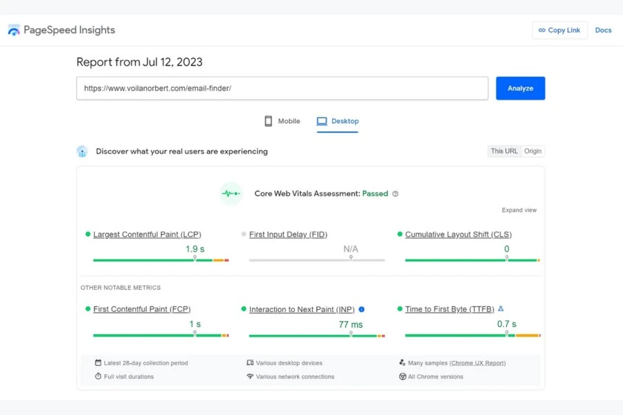 Google PageSpeed Insights